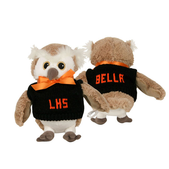 Plush Stuffed Owl with Personalized Sweater